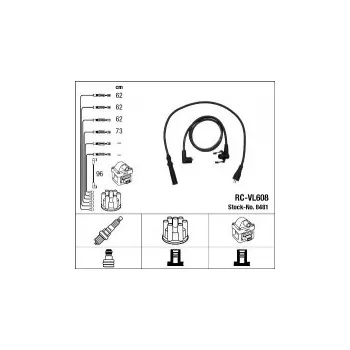 Zapalovací kabel Sada kabelů pro zapalování NGK RC-VL608 - VOLVO