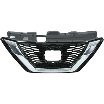 Kapota BLIC Přední maska vnitřní kryt (s chromovanou lištou s výřezem kameru, s aktivním tempomatem, černý) Nissan Qashqai II J11 03.2017–03.2021