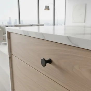 Siro Úchytka knopka DOMINICA MINI / Černá matná