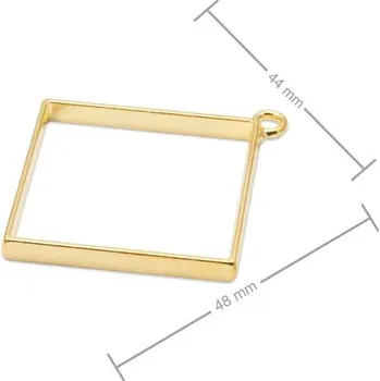 Obraz Rámeček na odlévání křišťálové pryskyřice čtverec 48x44 mm v barvě zlata