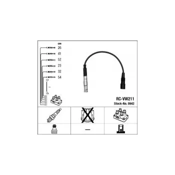 Zapalovací kabel Sada kabelů pro zapalování NGK RC-VW211 - AUDI