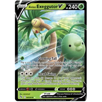 Sběratelská karetní hra Pokémon TCG Alolan Exeggutor V 005/078