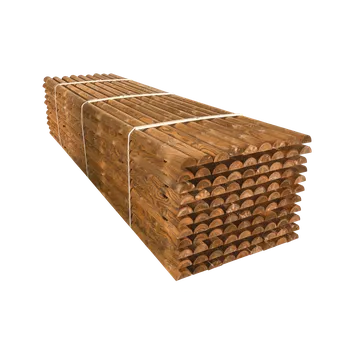 Plotový sloupek Dřevěný svlak půlkulatý - dl. 250 cm, š. 8 cm