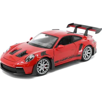 Hračka Porsche 911 GT3 RS (992) červená 1:24 - Welly Porsche 911 - kovový model