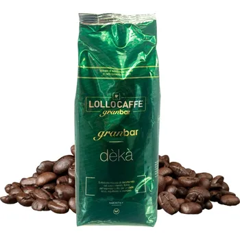 Káva Lollo Caffé Zrnková káva Lollo Caffe DEKA GranBar Bezkofeinová 1kg