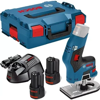 Elektrické nířadí Bosch GKF 12V-8 Professional – aku ohraňovací frézka (12V • EC Brushless • 6/8 mm • L-BOXX set)