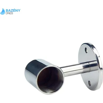 Bazénové schůdky Nerez přírubové úchyty zábradlí - - koncový zaslepený pravý