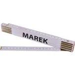 Metr skládací 2m MAREK (PROFI,bílý,dřevo)