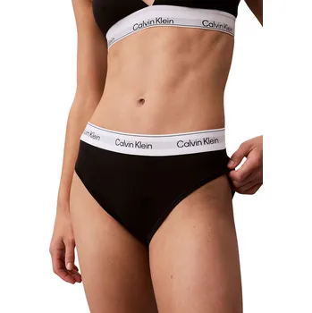 Dámské spodní prádlo Dámské kalhotky CALVIN KLEIN-High Waist Bikini Briefs Icon Cotton Modal black Černá M