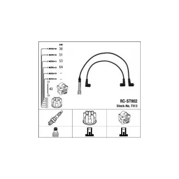 Zapalovací kabel Sada kabelů pro zapalování NGK RC-ST902 - SEAT, ŠKODA, VW