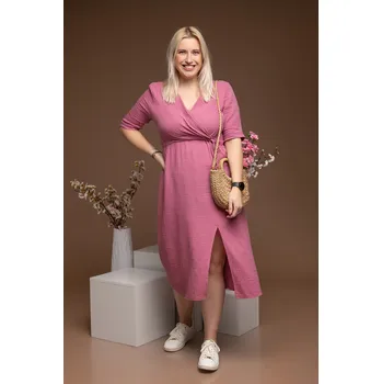 Dámské šaty Italy fashion Mušelínové šaty LUKA Barva: Bordó, Velikost: UNI: M-XL