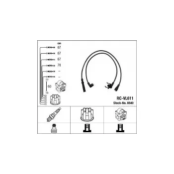 Zapalovací kabel Sada kabelů pro zapalování NGK RC-VL611 - VOLVO