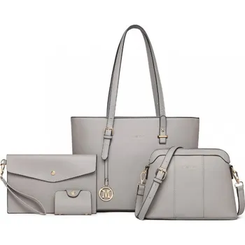 Kabelka MISS LULU Kabelkový set šedá shopper kabelka