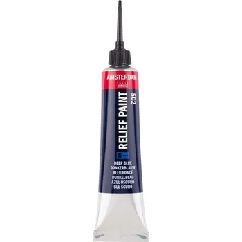 Speciální výtvarná barva Amsterdam Relief Barva na sklo Deep Blue 20 ml 1 ks