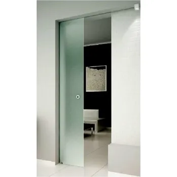 Stavební pouzdro Ermetika S.r.l. Stavební pouzdro bez obložky komplet se skleněnými dveřmi 100x197 cm Mléčné Mušle plná