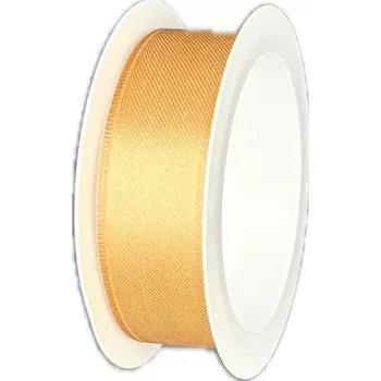 Stuha Stuha saténová meruňková 25mm x 3m (7,-Kč) (Jednobarevná saténová stuha, barva meruňková, oboustranný satén)