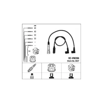 Zapalovací kabel Sada kabelů pro zapalování NGK RC-VW206 - SEAT