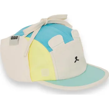 Kojenecká čepice KiETLA Kšiltovka s UV ochranou a ochranou krku Bear Blue FUN OURS‘ON 51-53 cm