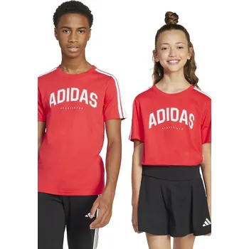Dětské bavlněné tričko adidas JI6673 červená 33X, vel. 152