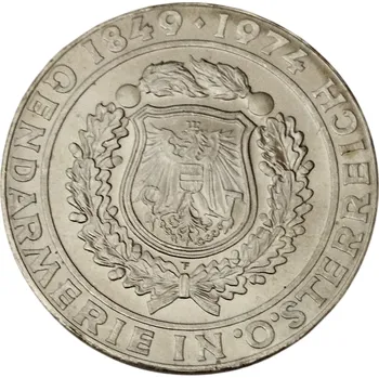 Stříbrná mince 50 Schilling Četnictvo v Rakousku 1974