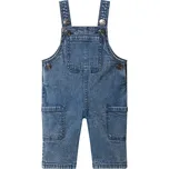 lupilu® Dětské kalhoty s laclem s BIO bavlnou (modrá, 74)