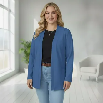 Dámské sako Dámský kardigan Sylwia modrý denim M3483