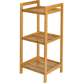 Nábytek LIVARNO® Bambusový regál se 3 koši / Bambusový regál (regál)