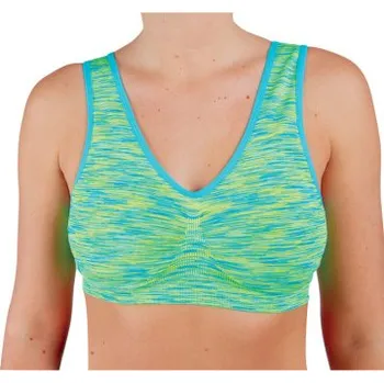 Dámské spodní prádlo EVONA a.s. Dámská sportovní podprsenka EVONA FLO zelená/melír Velikost: 2XL/3XL