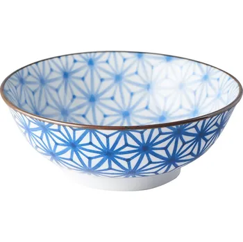 Made in Japan (MIJ) Indigo Ikat Starburst Miska 19 cm, 750 ml