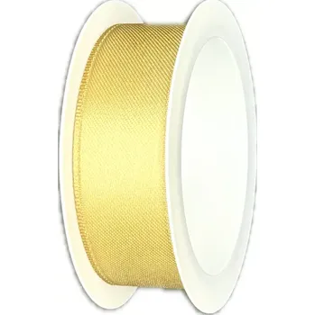 Stuha Stuha saténová medově zlatá 25mm x 3m (7,-Kč) (Jednobarevná saténová stuha, barva medově zlatá, oboustranný satén)