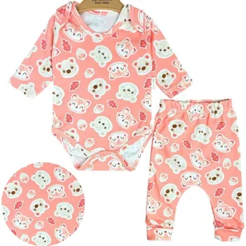 Kojenecká souprava 2dílná dětská souprava – body a tepláčky se zvířátky 68/74 (6-9 m)