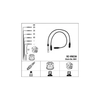 Zapalovací kabel Sada kabelů pro zapalování NGK RC-VW230 - SEAT