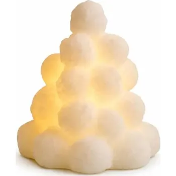 Svíčka SIRIUS LED svíčka z pravého vosku na baterie sněhové koule, bílá, výška 13 cm, Ø 11,8 cm, 2× AA