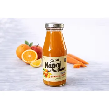 Farmářské Smoothie Gabík - Pomeranč, Mrkev, Jablko a Citrón 200ml