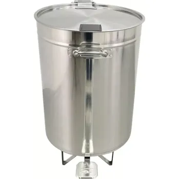 Odpadkový koš vasegastro Odpadkový koš z nerezové oceli s víkem a nožním pedálem Ø38 x 61 cm