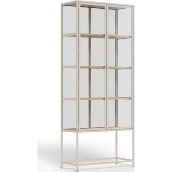 Vinotéka Vitrína Seaford 77x185,6 cm šedá