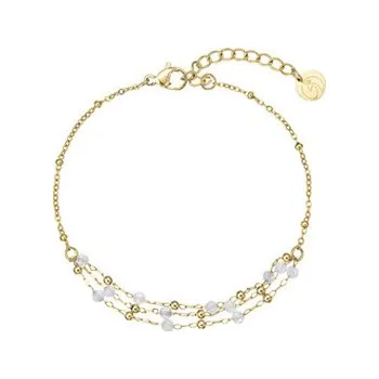 Náramek EG2362 Náramek ocelový s bílým jadeitem