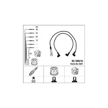 Zapalovací kabel Sada kabelů pro zapalování NGK RC-VW216 - VW