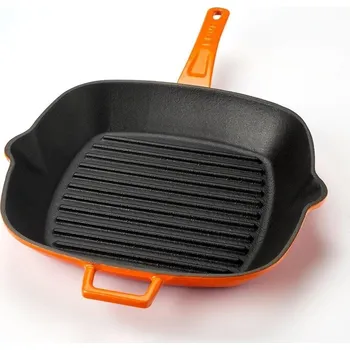 Pánev LAVA Metal Grilovací pánev litinová, oranžová 26 × 26 cm