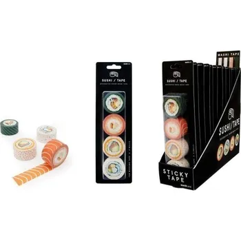 Kancelářské lepidlo Washi páska Sushi 4 ks