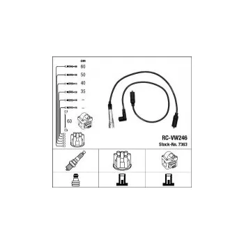 Zapalovací kabel Sada kabelů pro zapalování NGK RC-VW246 - SEAT, VW