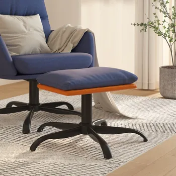 Taburet vidaXL Podnožka modrá 60x60x36 cm textil a umělá kůže