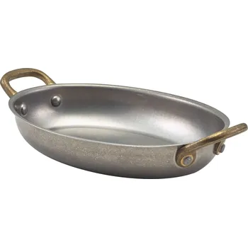 GENWARE Servírovací hrnec oválný, nerez Vintage, objem 0,5 l, výška 3,25 cm