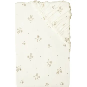 Prostěradlo LIVARNO® Žerzejové napínací prostěradlo, 180-200 x 200 cm (květiny/bílá)