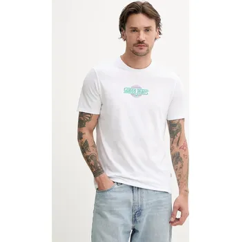 Pánské tričko Bavlněné tričko Guess Jeans M5GI23.K8HM0 bílá 00X, vel. XL