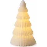 SIRIUS LED svíčka z pravého vosku na baterie stromeček, bílý, 16 cm, 2× AA