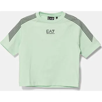 Dětská móda Dětské bavlněné tričko EA7 Emporio Armani 7B000048.AF12874 zelená 07X, vel. 140
