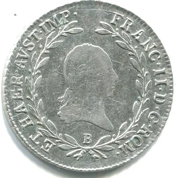 František II. 20 Kreuzer 1806/B. Královská koruna. Kremnica. Ag.