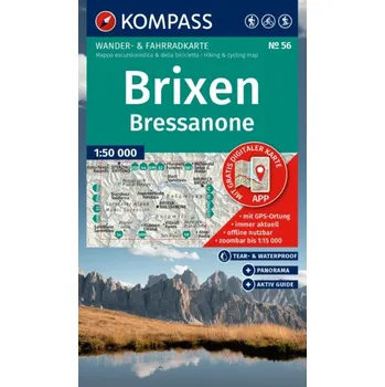 Brixen, Bressanone (Kompass - 56) - turistická mapa