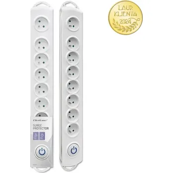 Přepěťová ochrana Qoltec 50293 Prodlužovací kabel Qoltec | 8 zásuvek | 1,5 m | Bílý | Rychlé přepínání (Přepěťové ochrany Qoltec nabízejí spolehlivé a bezpečné použití doma, v kanceláři a kdekoli, kde potřebujete rozšířit možnosti přístupu k napájení.)